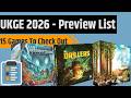 UKGE 2026 Preview - 15 Games I'm Excited For, Yotei, Whisperwood, Drillers & More!