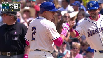 OAK@SEA: Sucre notches his first hit of season