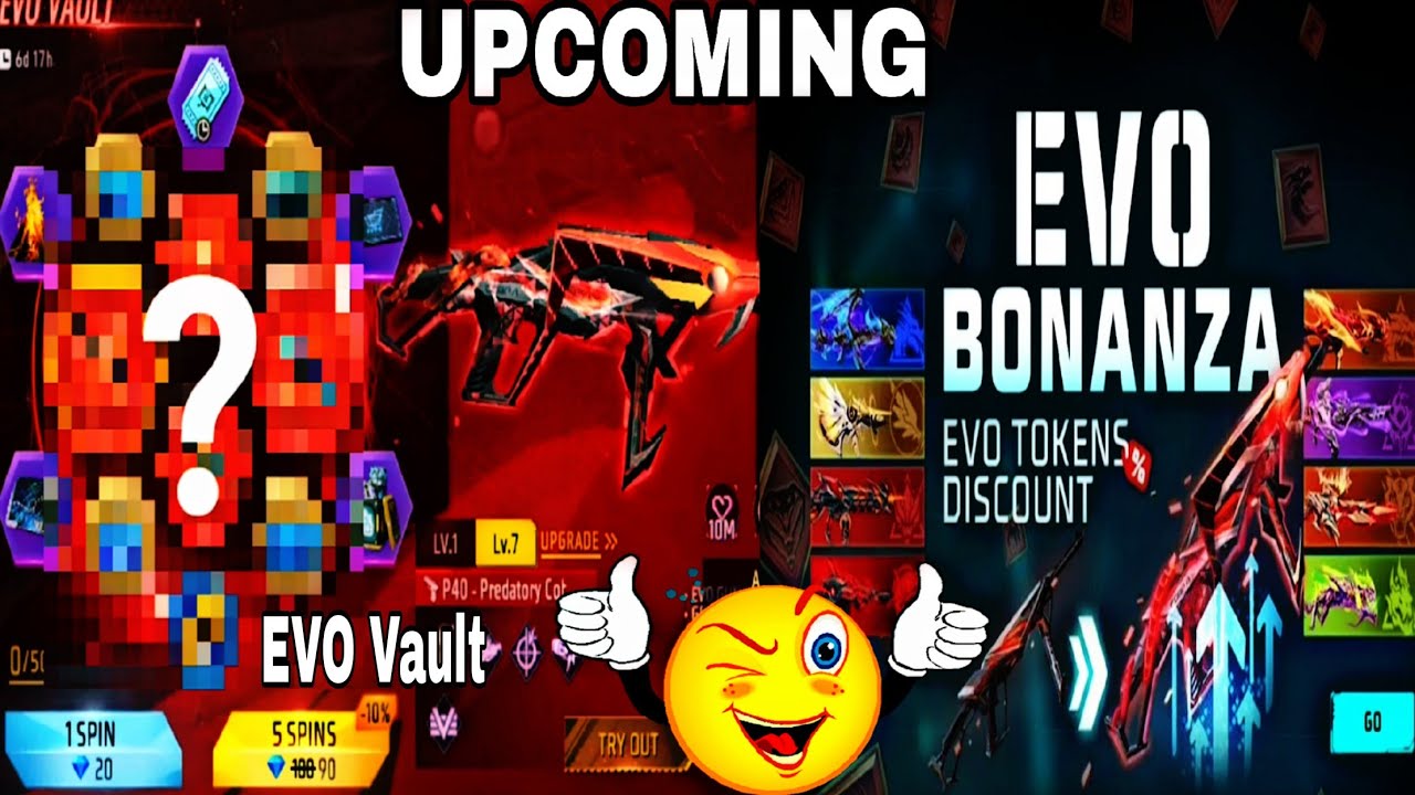 Ff New Update Upcoming Evo Bonanza Event And Evo Vault Gunes Skins Review 🥳😍 Ff New Event's Today
