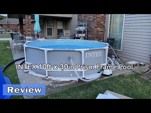 10ft X 30in INTEX Prisma Frame Pool Set - 10ft X 30in Round Above ...