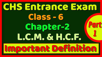 CHS Class 6 Math || Ch-2( LCM & HCF ) || Part 1 || BHU(SET)