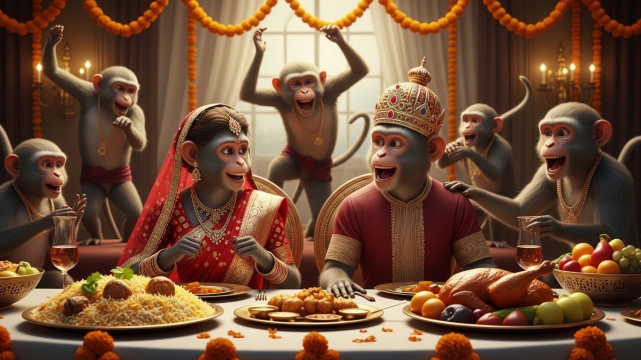 Moonlit Monkey Wedding: A Forest Love Story