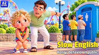 Henry Needs to Go Potty at the Park… Then Dad Teaches Him THIS Lesson!😲| Easy English Listening (A2)