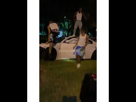 Nle Choppa crash his car during the Beat Box music video