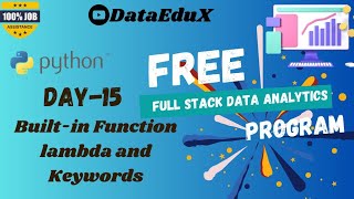 Famous Python|Day-15|Built-In Functions|FREE Data Analytics Program with Placement Assistance|Advance level Wealth