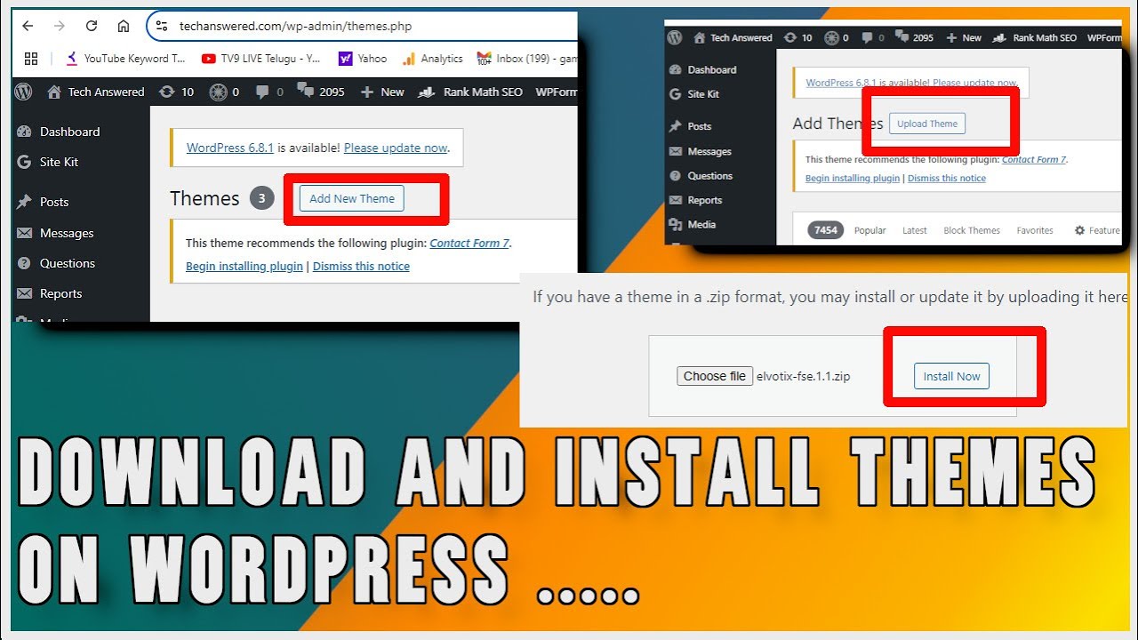 How To Download And Install Theme In Wordpress - YouTube