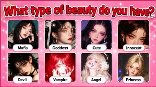 What Type of Beauty Do You Have? 👑 | Beauty Personality Test 💗 #aesthetic #beautiful #quiz #viral