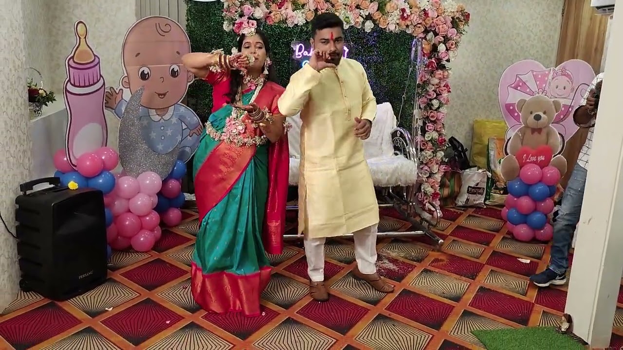 Sharad & Shwetali | Best baby shower couple dance❤️🥰| Aai tu Baba Me | Kuni Yenar g🎉🤗