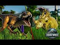 Scorpius Rex🦖 vs Sinoceratops🦕 | WHO SURVIVES ? | 🔥 Jurassic World Evolution 3 🌱