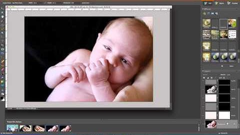 How to edit a newborn photo in Photoshop Elements