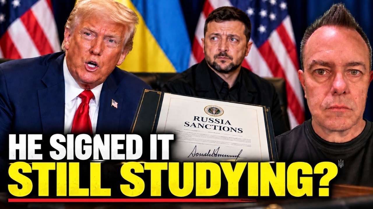 With Zelenskyy Beside Him, Trump Is “Studying” Russia Sanctions He Signed
