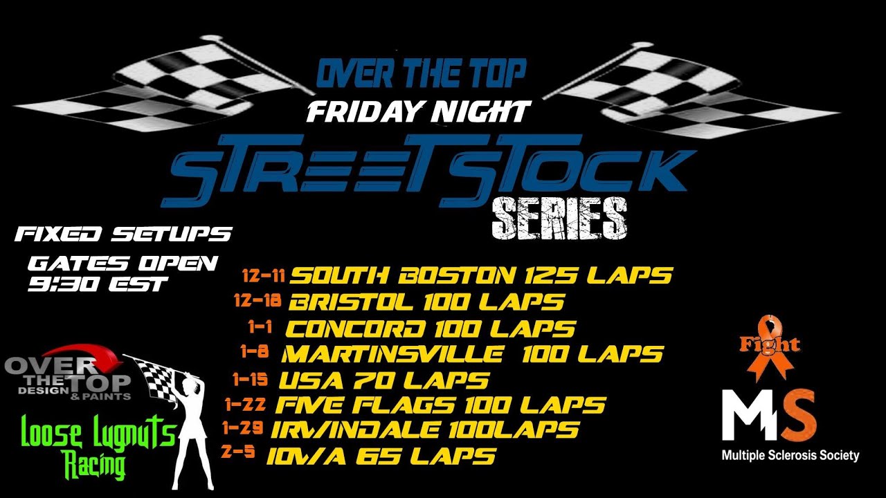 Loose Lug Nuts Street Stock Series USA International Speedway YouTube