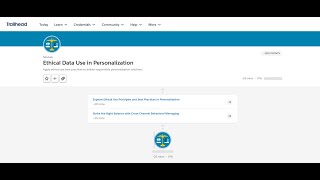 Ethical Data Use in Personalization Trailhead | #trailheadbadges