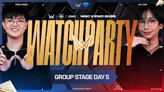 Ewc 2026 Mlbb | Group Stage Day 5 | Veewise Watch Party