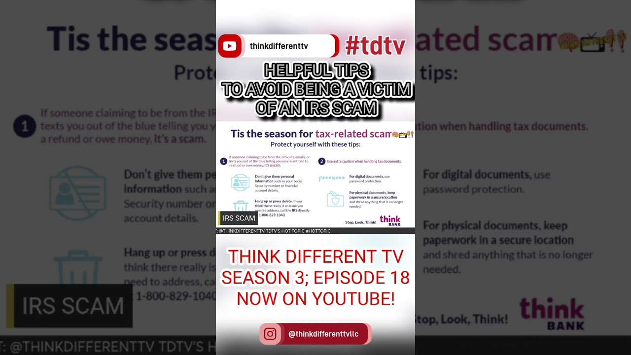 HELPFUL TIPS TO AVOID BEING A VICTIM OF AN IRS SCAM