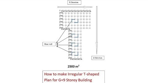 How to Make Irregular T-shaped Plan For G+9 Building