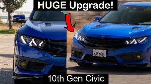 Lamborghini Headlights on 10th Gen Honda Civic 2016-2021 How to Install Headlight DIY & Review UQZ