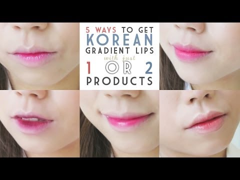 5 Ways To Get Korean Gradient Lips (TUTORIAL with 中文字幕))