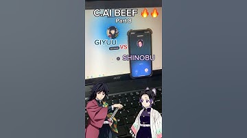 Part 8 | SHINOBU VS GIYUU (her job is a Slayer and she did period) #characterai #ai