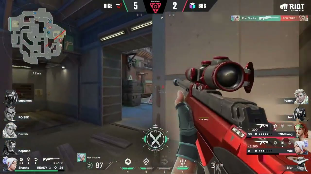 Rise shanks insane 1vs3 clutch against BBG