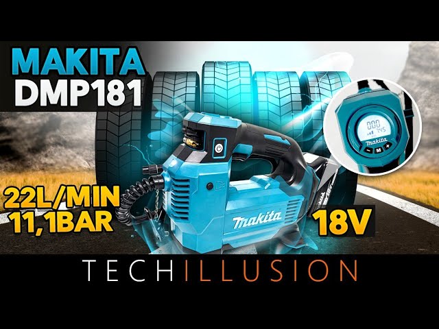 Makita Akku-Kompressor DMP181Z, 18Volt, Luftpumpe blau/schwarz