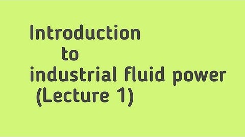 Introduction to hydraulic machine |lecture 1|