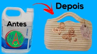 IDEIAS c/ GARRAFAS de AMACIANTE – Artesanatos FAÇA E VENDA Decoração – Organizar – Tutorial