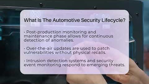 What Is The Automotive Security Lifecycle? - Talking Tech Trends