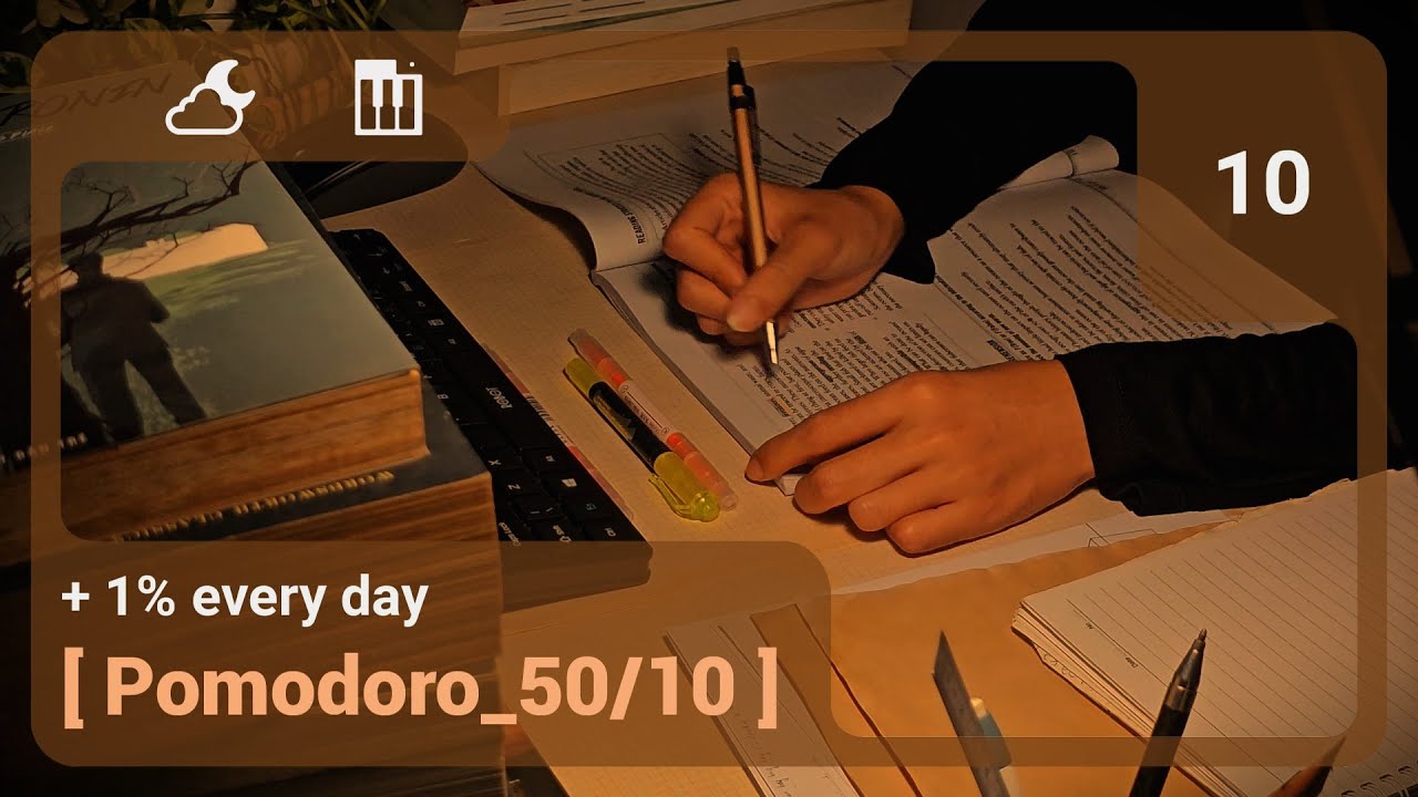 Pomodoro 50/10 Study With Me Late At Night 🌙 | Deep Work in Silence