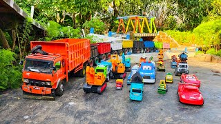 WADIDAU !!! Mobil Truk Tronton Panjang Bongkar Mainan Mobil Mobilan Truk Molen, Bus Telolet, Ambulan