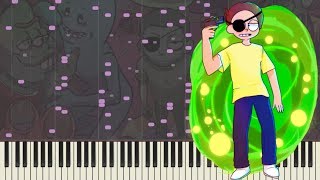 Evil Morty's Theme [Piano Tutorial] (Synthesia) // Kyle Landry + MIDI/Sheets chords