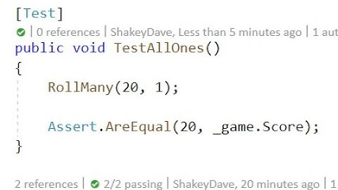 BowlingGame Kata in C# and VS2019 - Second Commit Walkthrough