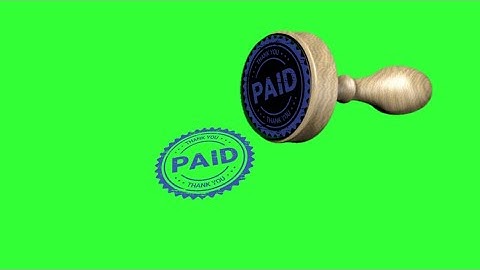 Paid Rubber Stamp On Green Screen Animation Video HD || Crazy Editor