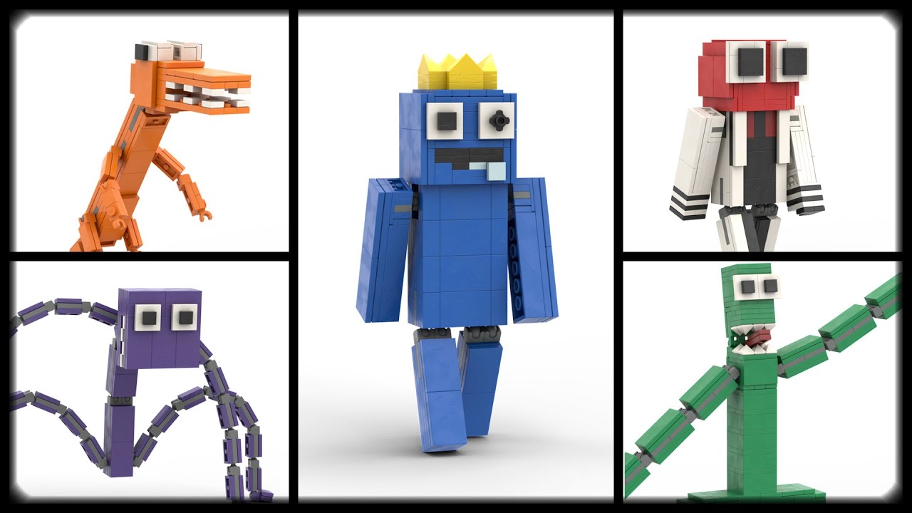 All LEGO RAINBOW FRIENDS BLUE vs RED vs GREEN vs Orange vs PURPLE 