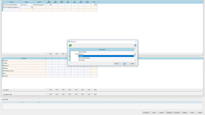 Timesheet Entry in Ajera