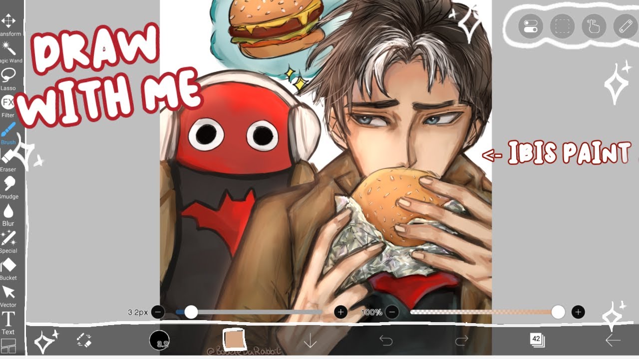 DRAW WITH ME ️🍓 semi realism | speedpaint | ibisPaint X - YouTube