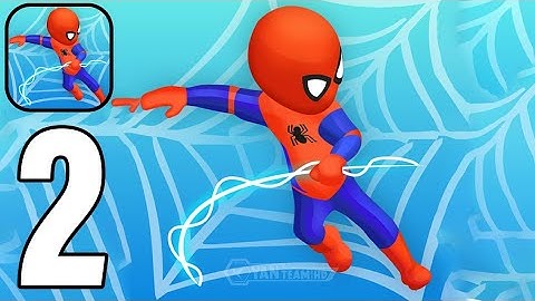 Web Master: Stickman Superhero - Gameplay Walkthrough Part 2 Shoot Cobwebs (Android,iOS)