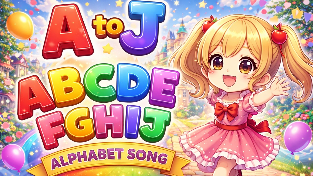 A to J Alphabet Song 🎵 | Fun ABC Phonics for Kids & Toddlers | The Chibi Verse