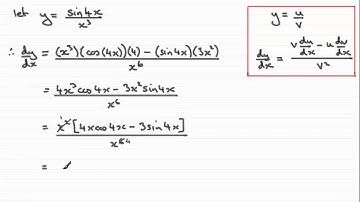 Differentiation - Quotient Rule : Edexcel Core Maths C3 January 2012 Q1b : ExamSolutions