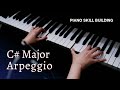 How to play C# Major Arpeggios on the Piano | Piano Skill building |