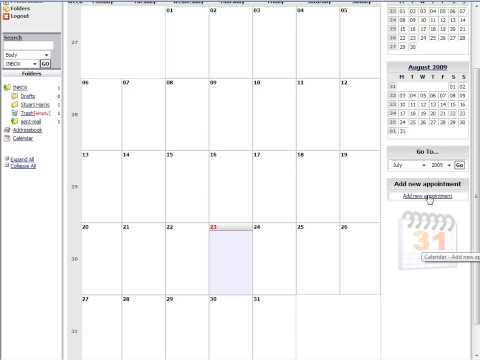 Stuart Design Webmail - Calendar Features