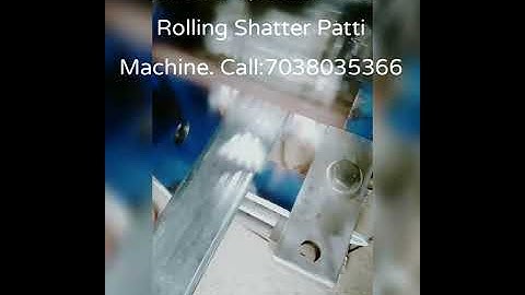 Rolling Shatter Patti Making Machine call 7038035366,