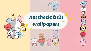 Aesthetic BT21 wallpapers/BTS wallpaper screenshot 2