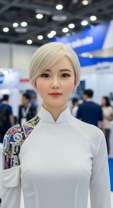 Humanoid Robot Girl Gets a Surprise Kiss! 🤖💋 #ai   #robot  #humanoidrobot  #shortvideo  #shorts