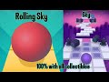 Sky 100% All Collectibles | Rolling Sky