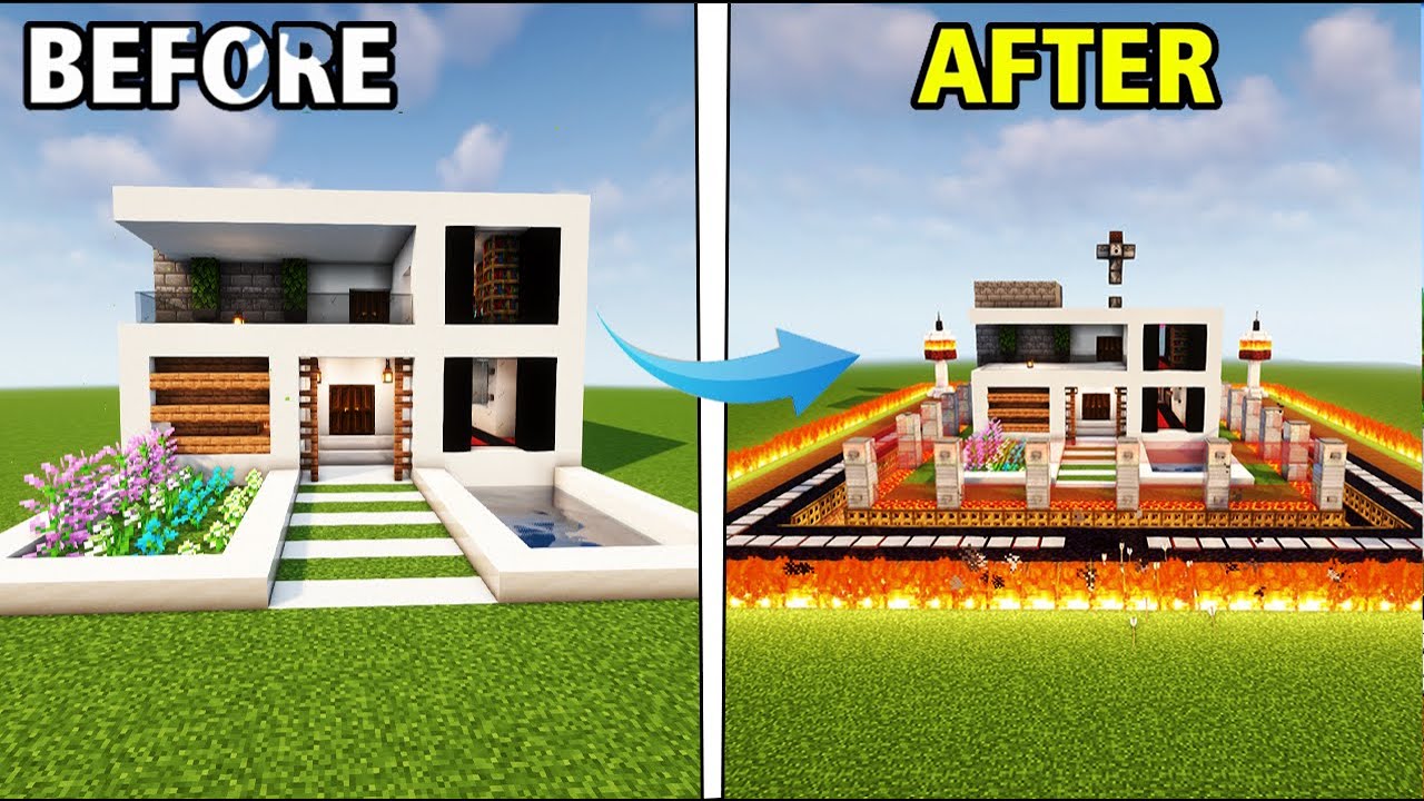 How to make a SAFEST House in Minecraft !