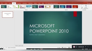 CH-7 | MICROSOFT POWERPOINT 2010 ( EDITING AND FORMATTING)