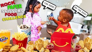 MCDONALD&#39;S CHICKEN NUGGETS Rock Paper Scissors Food Challenge MUKBANG BABY ELI VS LAYLA QUEEN BEAST