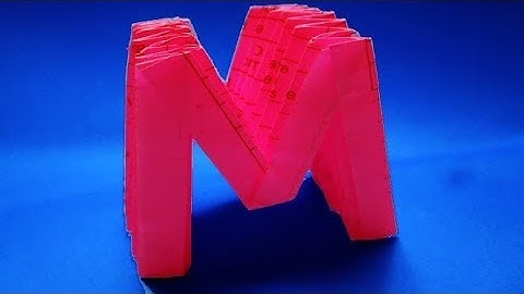 How to make paper alphabet letters "M" origami alphabet making instructions step by step papercraft