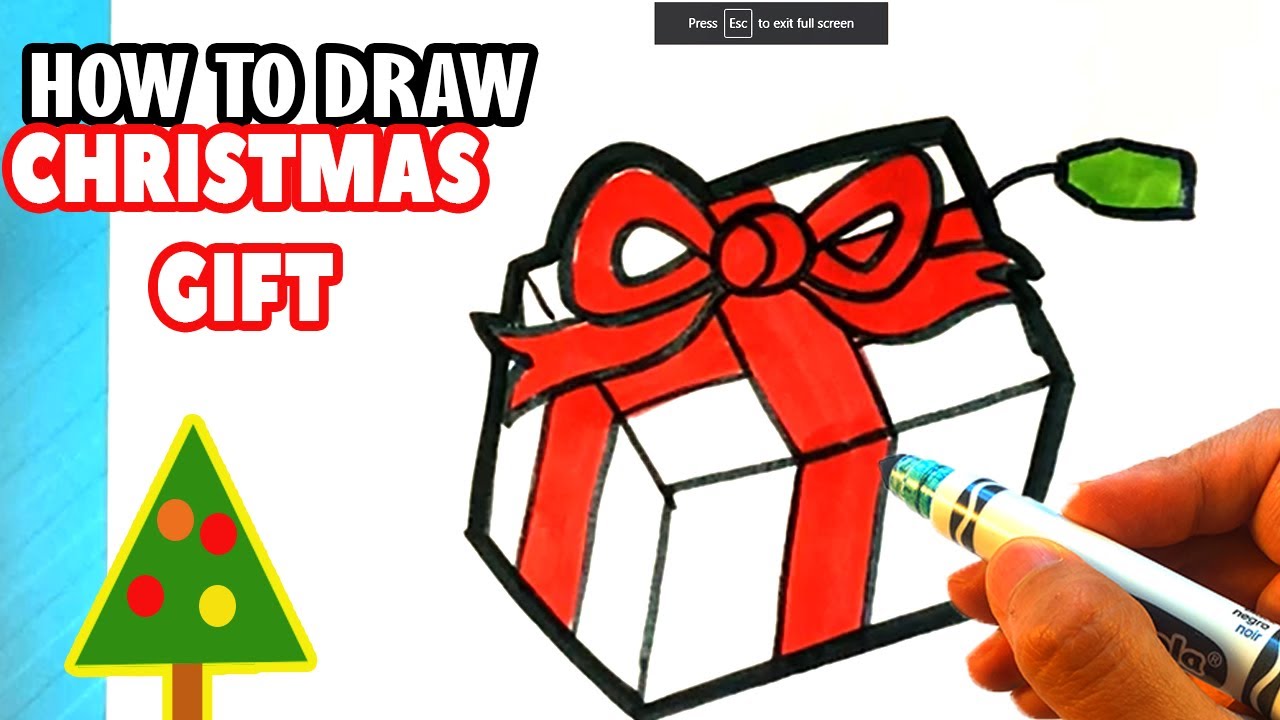How to draw Kawaii Christmas GIFT l Como desenhar PRESENTE de Natal Kawaii  - Drawing to Draw 
